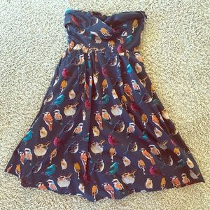 Anthro Maeve 🐦 Strapless Sweetheart Dress